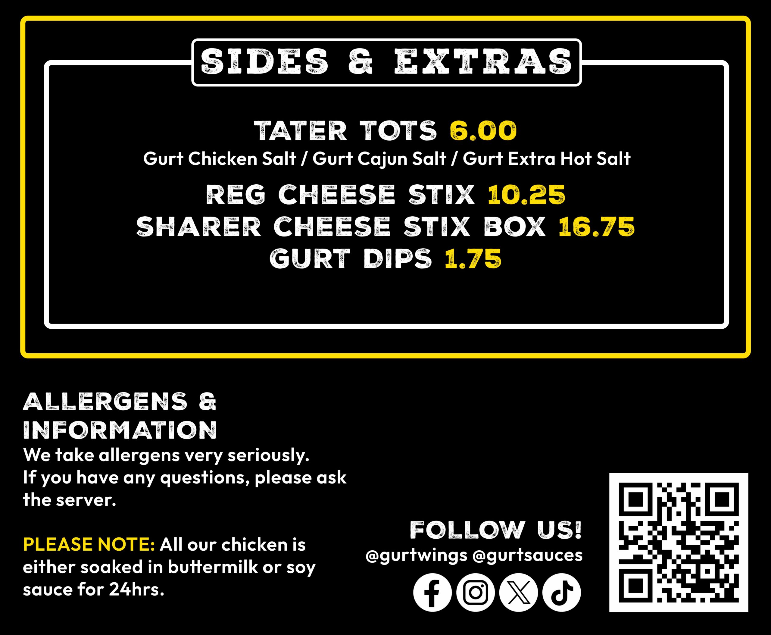 Events Menu No Drinks